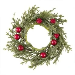Foliage Rustic Red Christmas Napkin Rings 13cm 6 Pk -Decorations Shop office party misc accessories 3