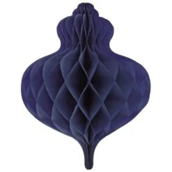 Christmas Navy Bauble Honeycomb Hanging Decoration 40cm