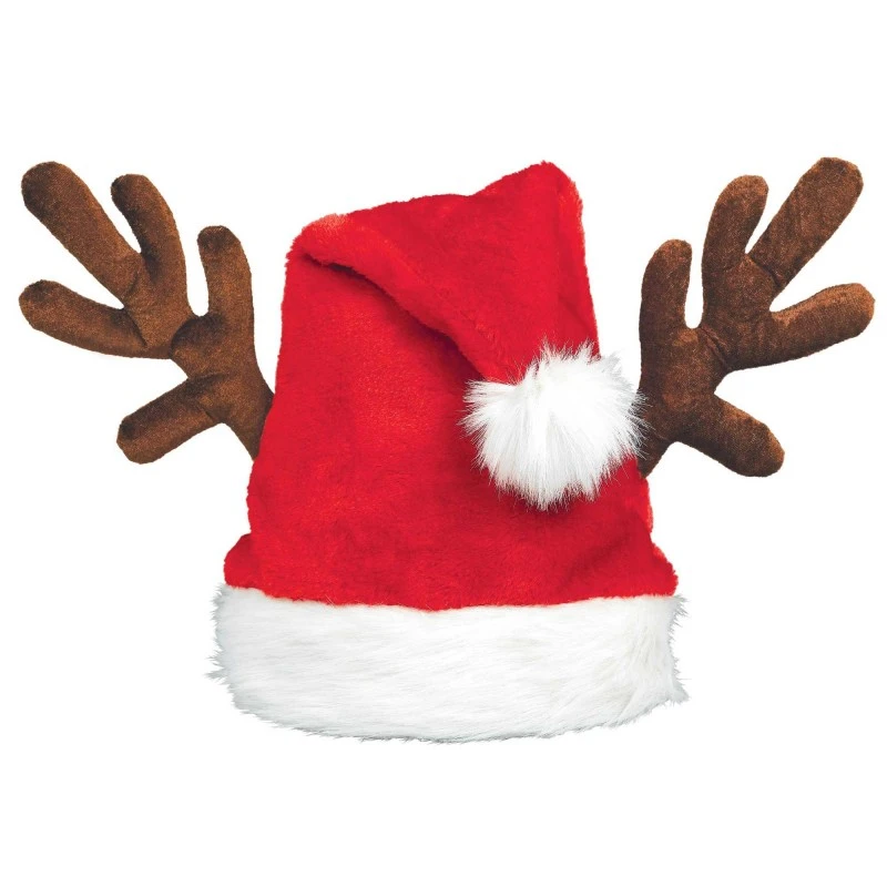 Christmas Santa Hat & Antlers 38cm X 38cm 1 Christmas Santa Hat & Antlers 38cm X 38cm