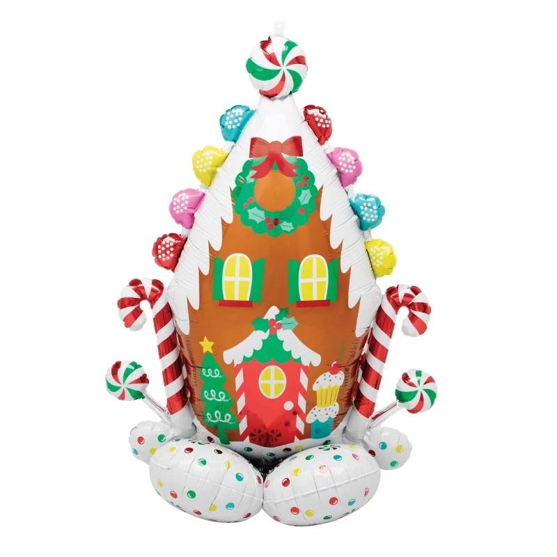 Christmas Gingerbread House AirLoonz Shaped Balloon 81cm X 129cm 1 Christmas Gingerbread House AirLoonz Shaped Balloon 81cm X 129cm