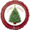Round Christmas Standard Twinkling Tree Happy Holidays Foil Balloon 45cm