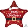 Standard XL Santa Star Merry Christmas Foil Balloon 45cm